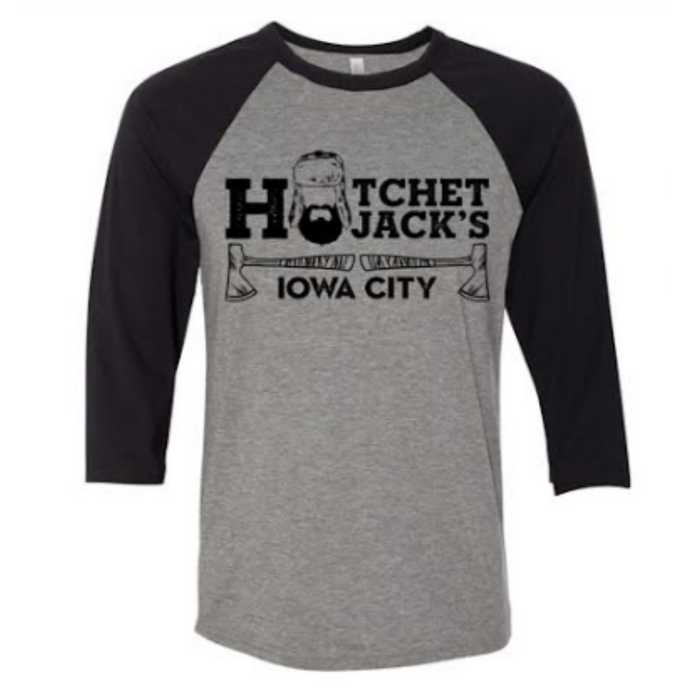 3/4 Sleeve Baseball Tee (Black & Grey)